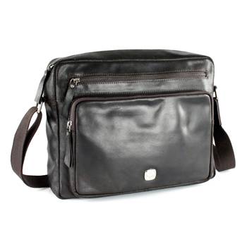 Кожаная сумка наплечная Wenger W31-02 "CLOUDY", коричневый, кожа,(А4) 35х27х9  см